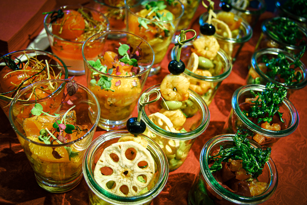 Fingerfood in Gläsern vom Catering auf Gut Georgenberg