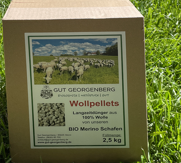 Wollpellets in verschieden Größern von Gut Georgenberg